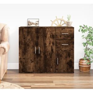 vidaXL Skjenk røkt eik 91x29,5x75 cm konstruert tre