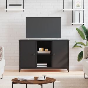 vidaXL TV-benk svart 100x35x65 cm konstruert tre