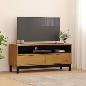 vidaXL TV-benk FLAM 110x40x50 cm heltre furu