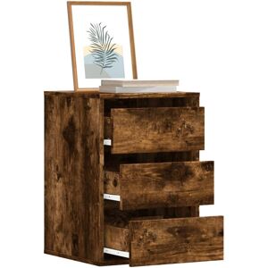 vidaXL Kommode røkt eik 40x41x58 cm konstruert tre