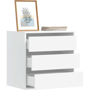 vidaXL Kommode hvit 60x41x58 cm konstruert tre