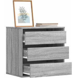 vidaXL Kommode grå sonoma 60x41x58 cm konstruert tre