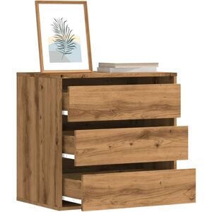 vidaXL Kommode artisan eik 60x41x58 cm konstruert tre