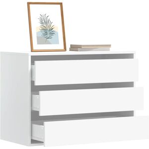 vidaXL Kommode hvit 80x41x58 cm konstruert tre