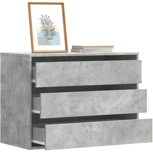 vidaXL Kommode betonggrå 80x41x58 cm konstruert tre