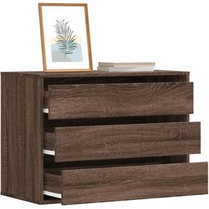 vidaXL Kommode brun eik 80x41x58 cm konstruert tre