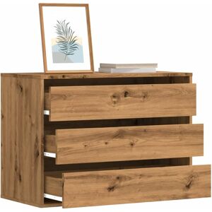 vidaXL Kommode artisan eik 80x41x58 cm konstruert tre