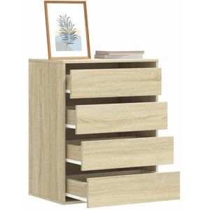 vidaXL Kommode sonoma eik 60x41x76 cm konstruert tre