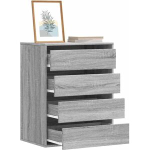 vidaXL Kommode grå sonoma 60x41x76 cm konstruert tre