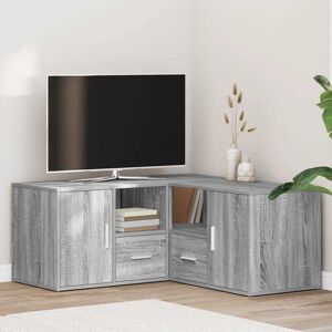 vidaXL Hjørneskap grå sonoma 160x40x45 cm konstruert tre