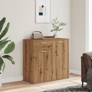 vidaXL Skjenk artisan eik 80x36x75 cm konstruert tre