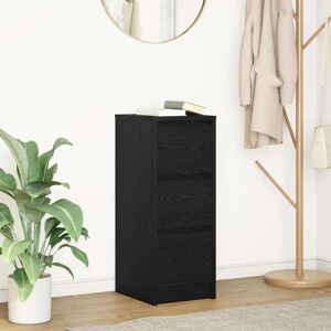 vidaXL Skjenk svart eik 29,5x34x76 cm konstruert tre