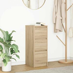 vidaXL Skjenk sonoma eik 29,5x34x76 cm konstruert tre