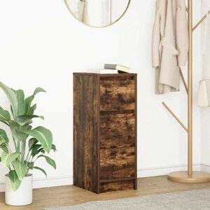 vidaXL Skjenk røkt eik 29,5x34x76 cm konstruert tre