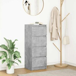vidaXL Skjenk betonggrå 37,5x35x99 cm konstruert tre