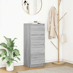 vidaXL Skjenk grå sonoma 37,5x35x99 cm konstruert tre