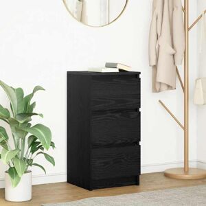 vidaXL Skjenk svart eik 37,5x35x76 cm konstruert tre