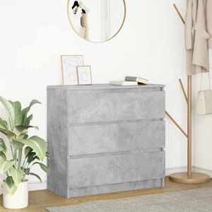 vidaXL Skjenk betonggrå 80x35x76 cm konstruert tre