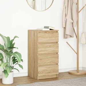 vidaXL Skjenk sonoma eik 37,5x35x76 cm konstruert tre