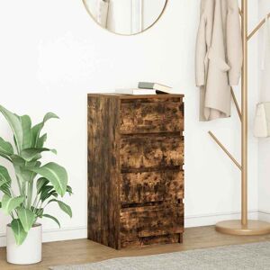vidaXL Skjenk røkt eik 37,5x35x76 cm konstruert tre