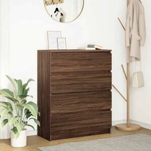 vidaXL Skjenk brun eik 80x35x99 cm konstruert tre