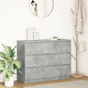vidaXL Skjenk betonggrå 100x35x76 cm konstruert tre