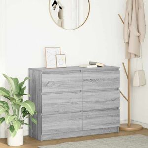 vidaXL Skjenk grå sonoma 100x35x76 cm konstruert tre