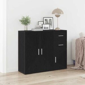 vidaXL Skjenk svart eik 91x29,5x75 cm konstruert tre