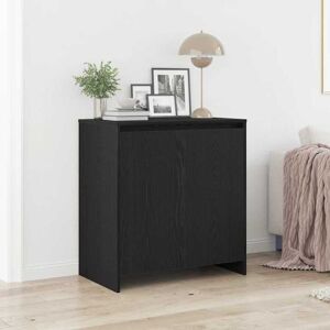 vidaXL Skjenk svart eik 70x41x75 cm konstruert tre