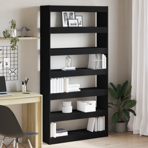 vidaXL Bokhylle Svart Konstruert tre 100 x 30 x 198 cm Bokhylle