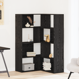 vidaXL Hjørneskap Svart Eik 140x30x140 cm Konstruert Tre