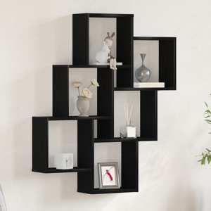vidaXL Veggskap i Svart Eik 78x15x92 cm, Bygget i Tre