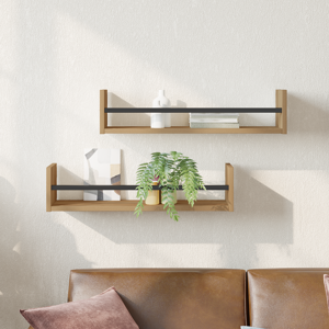 vidaXL Vegghyller 2 stk Artisan Eik 60x16x14 cm Ingeniørtre