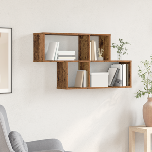 vidaXL Vegghylle Gamle tre 100x20x53 cm Ingeniørtre
