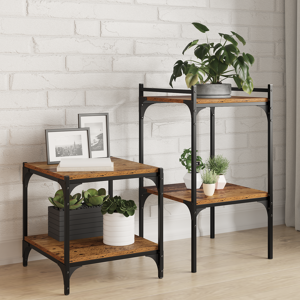 vidaXL Hylle 4 Pakke - Gammelt Tre - 40x40x1.5 cm - Ingeniørtre