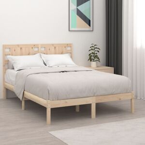 vidaXL Sengeramme med madrass 200x200 cm heltre furu