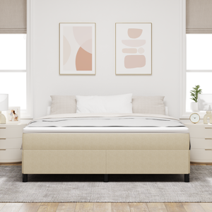 vidaXL Sengestel Lysegrønn Grå 180x200 cm Corduroy Stoff