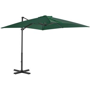 vidaXL Hengende hageparasoll med aluminiumsstang grønn 250x250 cm