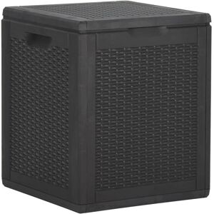 vidaXL Putekasse for hage 90 L svart PP rotting
