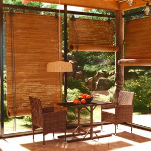 vidaXL Hagespisegruppe 3 deler polyrotting og herdet glass brun