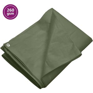 vidaXL Presenning 260 g/m² 8x12 m grønn HDPE