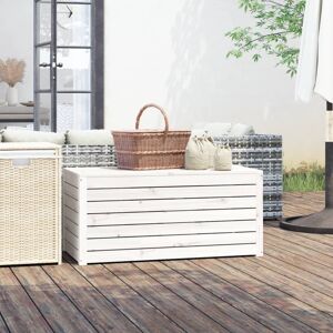 vidaXL Hagekasse hvit 101x50,5x46,5 cm heltre furu