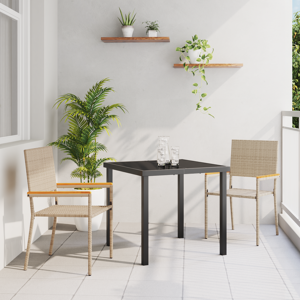 vidaXL Hagemøbelsett med Puter 2 stk Beige Poly Rattan