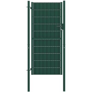 vidaXL Hageport PVC og stål 100x124 cm grønn