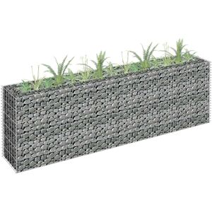 vidaXL Gabion høybed galvanisert stål 180x30x60 cm