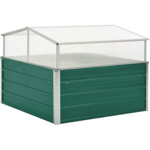 vidaXL Drivhus grønn 100x100x77 cm galvanisert stål