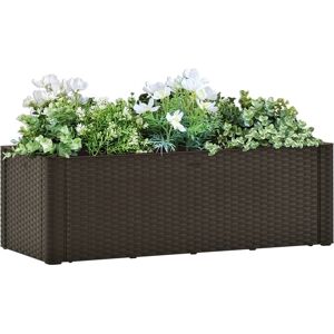 vidaXL Høybed med selvvanningssystem mocca 100x43x33 cm