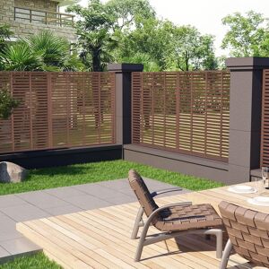 vidaXL Lamellgjerde WPC 180x180 cm brun