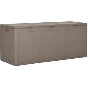 vidaXL Putekasse for hage 270 L brun PP-treutseende