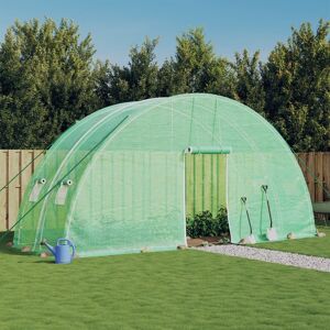 vidaXL Drivhus med stålramme grønn 12 m² 6x2x2,85 m